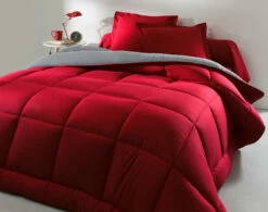 Couette 240x220 Rouge Double Face 400 G/m2 -Doublures De Lit Soldes 2024 couette 240x220 rouge double face 400 g m2 1