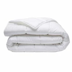 Couette Chaude En Satin De Coton Blanc 200 X 140