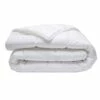 Couette Chaude En Satin De Coton Blanc 200 X 200