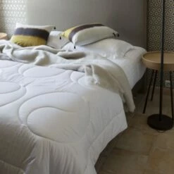 Couette En Soie Tempéré Blanc 240x300 Cm -Doublures De Lit Soldes 2024 couette en soie tempere blanc 240x300 cm 3