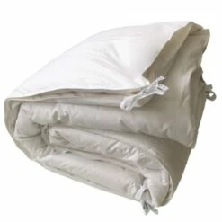 Couette Naturelle 2 En 1 Gonflante Duvet D’oie Et Coton Bio 260x240