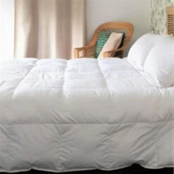 Couette Naturelle Tempérée Duvet D’oie Et Coton Bio 140x200 Cm -Doublures De Lit Soldes 2024 couette naturelle temperee duvet d oie et coton bio 140x200 cm 2