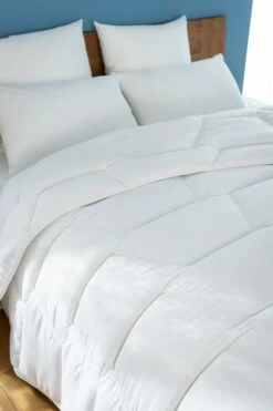 Couette Tempérée 140 X 200 Cm Coton Blanc -Doublures De Lit Soldes 2024 couette temperee 140 x 200 cm coton blanc 2