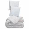 Couette Tempérée 220x240 2 Oreillers Polyester 60x60 Pour Lit 140x190