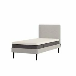 Emma Lit Select 90x200 Cm - Avec Tête De Lit - Gris Clair