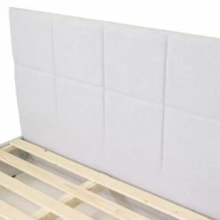 Lit 140 X 190 En Tissu Gris Clair Avec Tête De Lit Et Sommier -Doublures De Lit Soldes 2024 lit 140 x 190 en tissu gris clair avec tete de lit et sommier 4