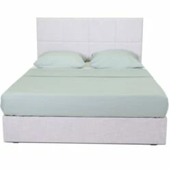 Lit 140 X 190 En Tissu Gris Clair Avec Tête De Lit Et Sommier -Doublures De Lit Soldes 2024 lit 140 x 190 en tissu gris clair avec tete de lit et sommier 5