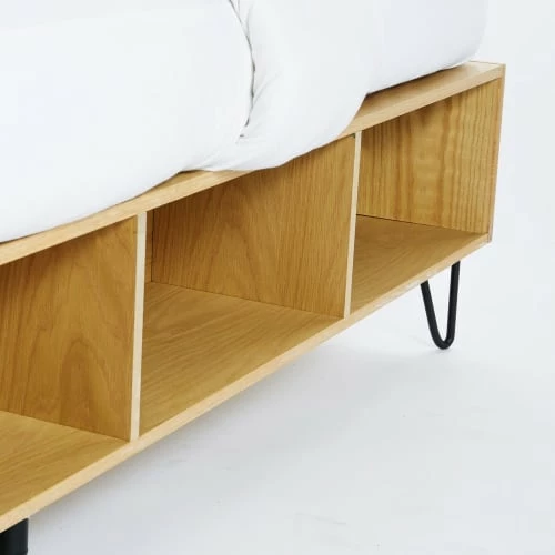 Lit 140x190 Avec Sommier à Lattes Et Rangements 4 Lit 140x190 Avec Sommier à Lattes Et Rangements – Image 4