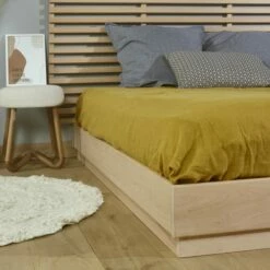 Lit 140x190 Cm Bois Massif -Doublures De Lit Soldes 2024 lit 140x190 cm bois massif 5