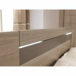 Lit 140x190 Effet Bois Marron -Doublures De Lit Soldes 2024 lit 140x190 effet bois marron 5