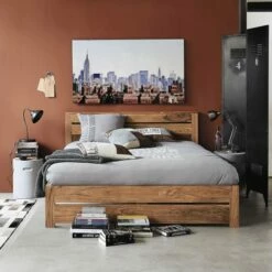 Lit 140x190 En Sheesham Massif -Doublures De Lit Soldes 2024 lit 140x190 en sheesham massif 1000 16 14 130066 4