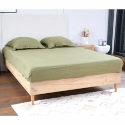 Lit 140x190 + Sommier + Tête De Lit En Velours Côtelé Beige -Doublures De Lit Soldes 2024 lit 140x190 sommier tete de lit en velours cotele beige 2