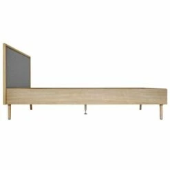 Lit 140x200 Cm Bois Massif Gris Et Bois -Doublures De Lit Soldes 2024 lit 140x200 cm bois massif gris et bois 3