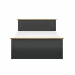 Lit 140x200 Gris Anthracite Et Naturel -Doublures De Lit Soldes 2024 lit 140x200 gris anthracite et naturel 1