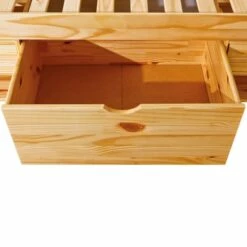 Lit 140x200cm Multi-rangement Bois Massif -Doublures De Lit Soldes 2024 lit 140x200cm multi rangement bois massif 4