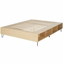 Lit 160x200 Avec Sommier à Lattes Et Rangements -Doublures De Lit Soldes 2024 lit 160x200 avec sommier a lattes et rangements 1000 8 18 216129 3