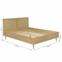 Lit 160x200 Cm Bois Massif -Doublures De Lit Soldes 2024 lit 160x200 cm bois massif 5