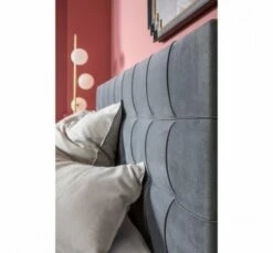 Lit 160x200 En Velours Gris -Doublures De Lit Soldes 2024 lit 160x200 en velours gris 2