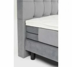 Lit 160x200 En Velours Gris -Doublures De Lit Soldes 2024 lit 160x200 en velours gris 3