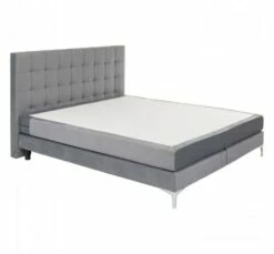 Lit 160x200 En Velours Gris -Doublures De Lit Soldes 2024 lit 160x200 en velours gris 4