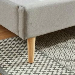 Lit 160x200 Gris Clair Avec Sommier à Lattes Et Tête De Lit -Doublures De Lit Soldes 2024 lit 160x200 gris clair avec sommier a lattes et tete de lit 5