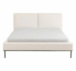 Lit 160x200cm En Tissu Beige