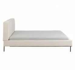 Lit 160x200cm En Tissu Beige -Doublures De Lit Soldes 2024 lit 160x200cm en tissu beige 3