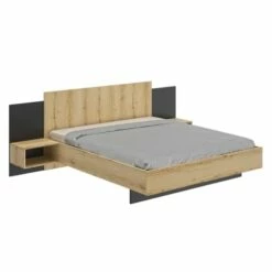 Lit 180x200 Chevet Noir Naturel 8 Lit 180x200 Chevet Noir Naturel -Doublures De Lit Soldes 2024 lit 180x200 chevet noir naturel 2