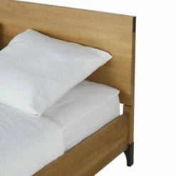 Lit 180x200 En Bois De Manguier Massif, Acacia Et Métal Grisé -Doublures De Lit Soldes 2024 lit 180x200 en bois de manguier massif acacia et metal grise 1000 0 13 230146 3