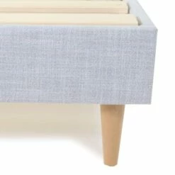 Lit Adulte 140 X 190 En Tissu Gris Clair -Doublures De Lit Soldes 2024 lit adulte 140 x 190 en tissu gris clair 4