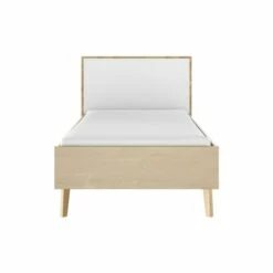 Lit Adulte Effet Bois Marron 160x200cm -Doublures De Lit Soldes 2024 lit adulte effet bois marron 160x200cm 4