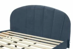 Lit Avec Sommier 2 Places En Velours Bleu Gris 160x200 9 Lit Avec Sommier 2 Places En Velours Bleu Gris 160x200 -Doublures De Lit Soldes 2024 lit avec sommier 2 places en velours bleu gris 160x200 4