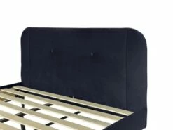 Lit Avec Sommier 2 Places En Velours Bleu Nuit 140x190 -Doublures De Lit Soldes 2024 lit avec sommier 2 places en velours bleu nuit 140x190 6