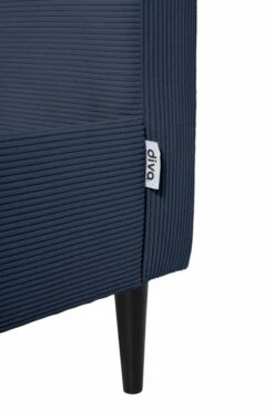 Lit Avec Sommier 2 Places En Velours Côtelé Bleu Nuit 160x200 -Doublures De Lit Soldes 2024 lit avec sommier 2 places en velours cotele bleu nuit 160x200 4