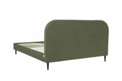 Lit Avec Sommier 2 Places En Velours Côtelé Kaki 160x200 -Doublures De Lit Soldes 2024 lit avec sommier 2 places en velours cotele kaki 160x200 5