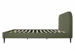 Lit Avec Sommier 2 Places En Velours Côtelé Kaki 160x200 -Doublures De Lit Soldes 2024 lit avec sommier 2 places en velours cotele kaki 160x200 6