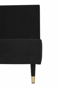 Lit Avec Sommier 2 Places En Velours Noir Charbon 160x200 -Doublures De Lit Soldes 2024 lit avec sommier 2 places en velours noir charbon 160x200 3