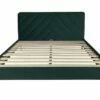 Lit Avec Sommier 2 Places En Velours Vert Bouteille 140x190