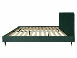 Lit Avec Sommier 2 Places En Velours Vert Bouteille 140x190 -Doublures De Lit Soldes 2024 lit avec sommier 2 places en velours vert bouteille 140x190 5