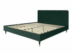 Lit Avec Sommier 2 Places En Velours Vert Bouteille 160x200 -Doublures De Lit Soldes 2024 lit avec sommier 2 places en velours vert bouteille 160x200 5