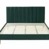 Lit Avec Sommier 2 Places En Velours Vert Foncé 140x190