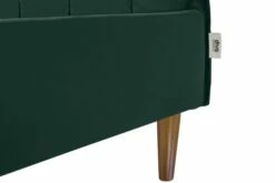 Lit Avec Sommier 2 Places En Velours Vert Foncé 140x190 -Doublures De Lit Soldes 2024 lit avec sommier 2 places en velours vert fonce 140x190 6