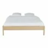 Lit Avec Sommier à Lattes Beige 160x200