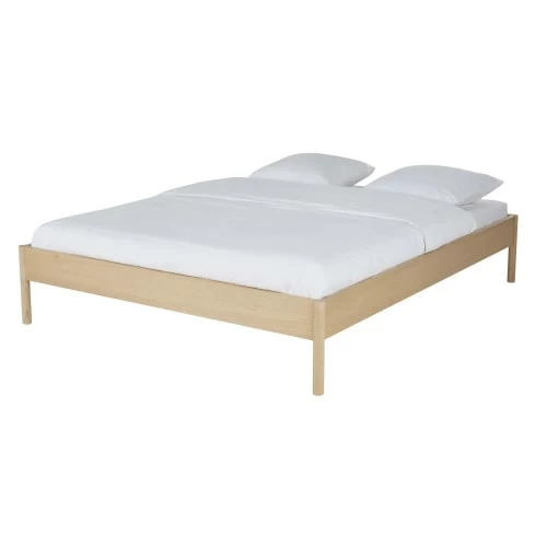 Lit Avec Sommier à Lattes Beige 180x200 2 Lit Avec Sommier à Lattes Beige 180x200 – Image 2