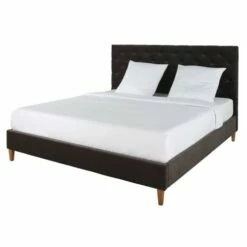 Lit Capitonné En Velours Avec Sommiers à Lattes Gris 180x200 -Doublures De Lit Soldes 2024 lit capitonne en velours avec sommiers a lattes gris 180x200 1000 8 31 199537 2