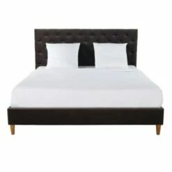 Lit Capitonné En Velours Avec Sommiers à Lattes Gris 180x200 -Doublures De Lit Soldes 2024 lit capitonne en velours avec sommiers a lattes gris 180x200 chesterfield 1000 8 31 199537 1