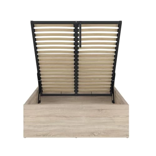 Lit Coffre 120x200 Sommier Inclus Naturel Clair 2 Lit Coffre 120x200 Sommier Inclus Naturel Clair – Image 2