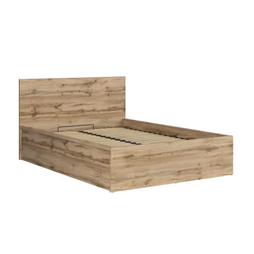 Lit Coffre 140x200 Sommier Inclus Naturel 3 Lit Coffre 140x200 Sommier Inclus Naturel – Image 3