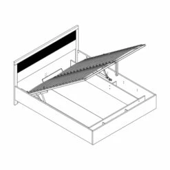Lit Coffre 160x200 Sommier Inclus Blanc Laqué -Doublures De Lit Soldes 2024 lit coffre 160x200 sommier inclus blanc laque 2