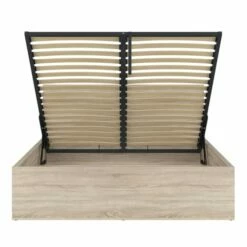 Lit Coffre 160x200 Sommier Inclus Naturel Clair -Doublures De Lit Soldes 2024 lit coffre 160x200 sommier inclus naturel clair 1